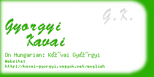 gyorgyi kavai business card